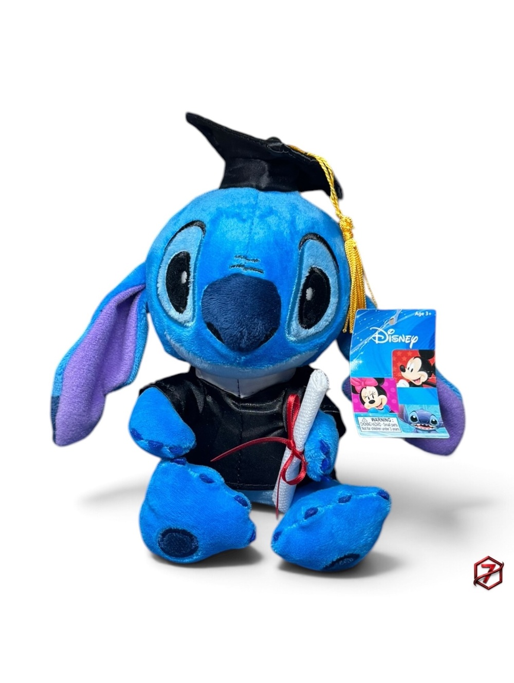 Disney Stitch Graduation Plush 8” Cap Gown Diploma Tassel NWT Lilo & Stitch